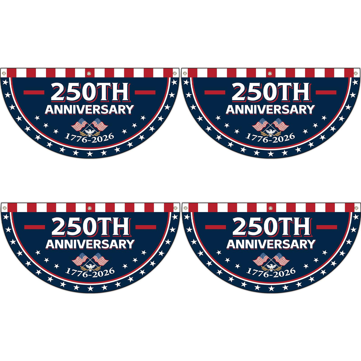 party greeting USA Flag Bunting 250th Anniversary front view