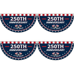 party greeting USA Flag Bunting 250th Anniversary front view