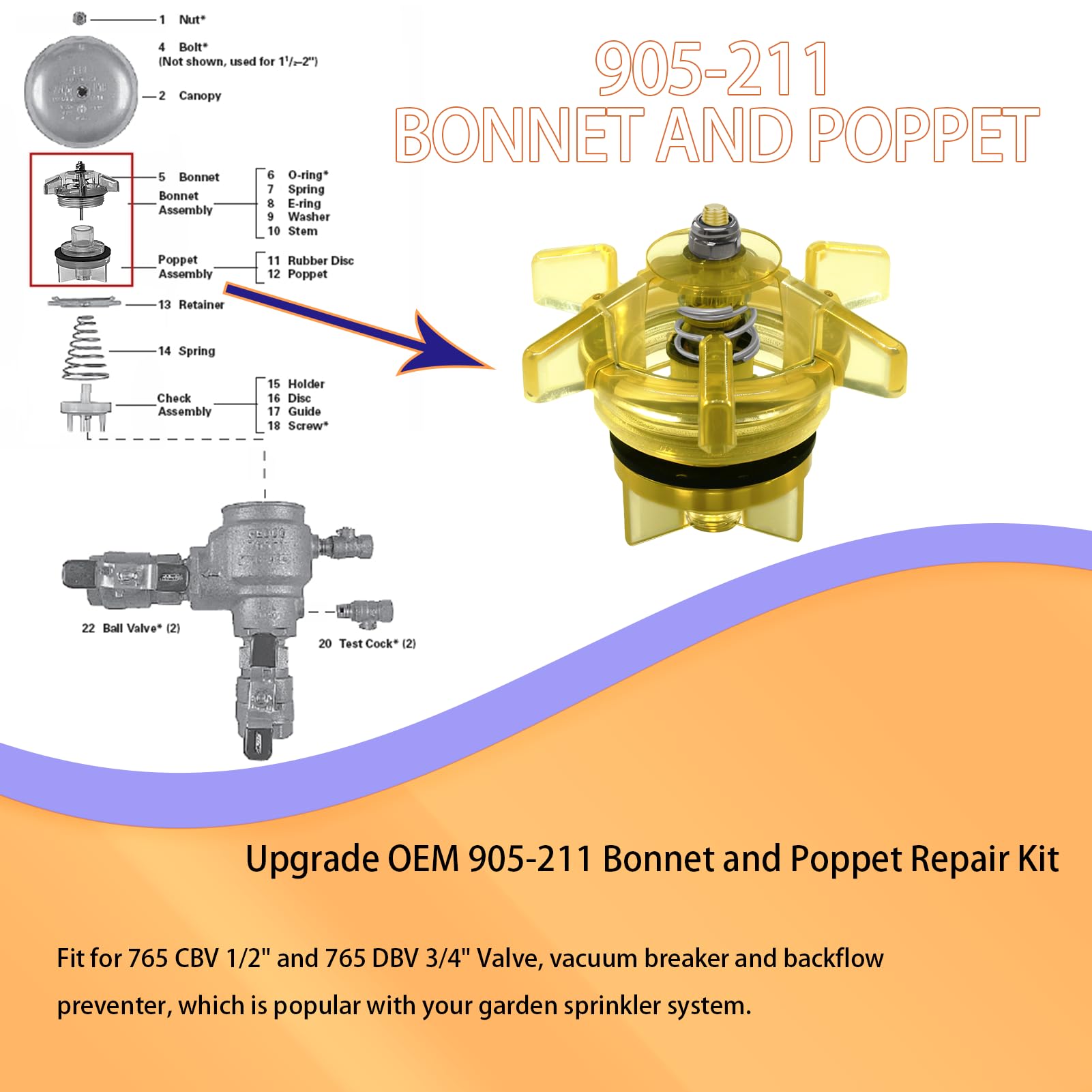 Parzuozenney 905-211 repair kit packaging front view