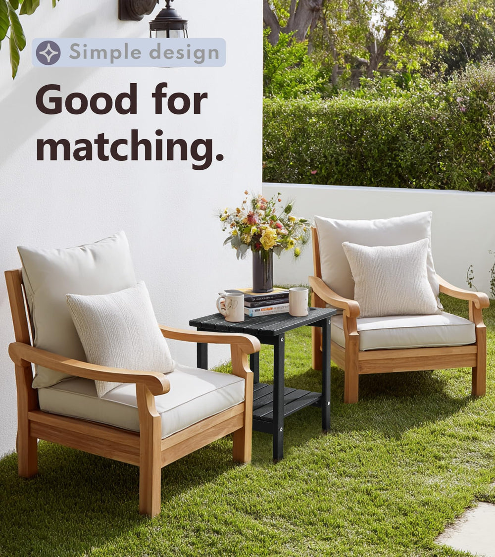 PASAMIC Outdoor Side Table displayed in garden
