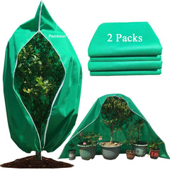 Pasidener Plant Covers 50" x 35" green fabric front view