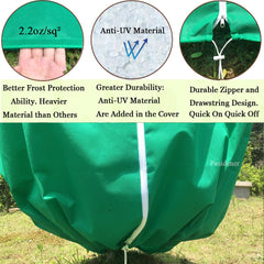 Pasidener Plant Covers zipper detail close-up