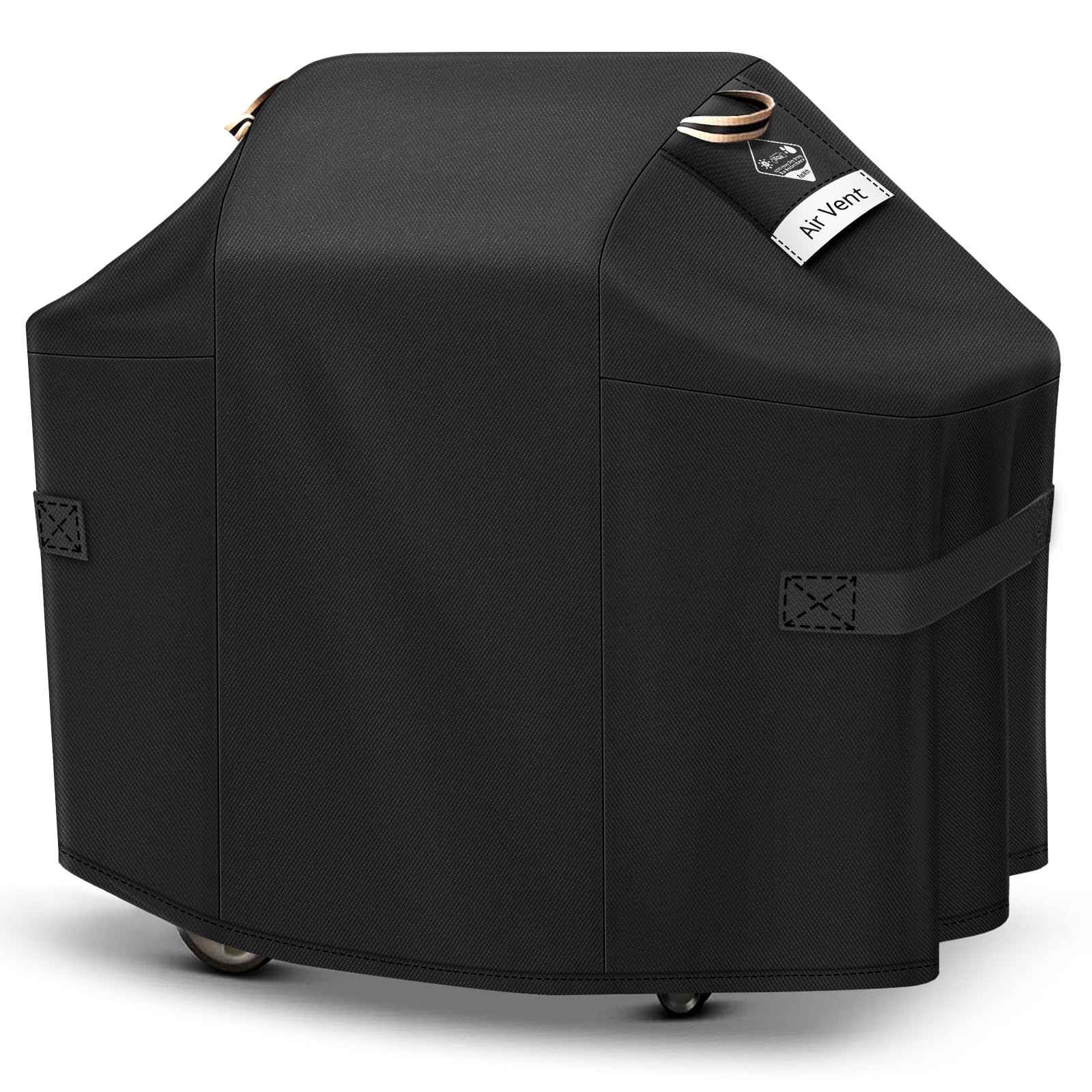 PasWith 52 Inch Grill Cover front view, black colour