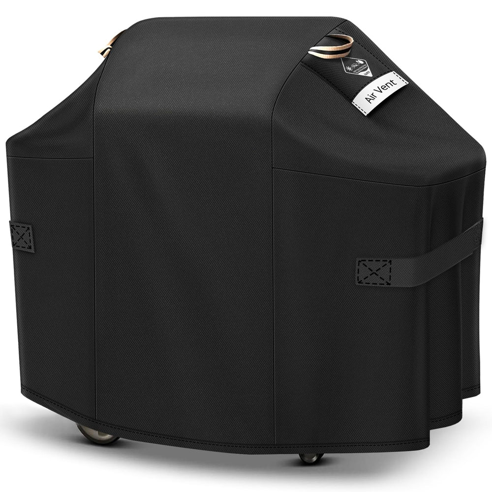 PasWith 58-inch grill cover front view in black