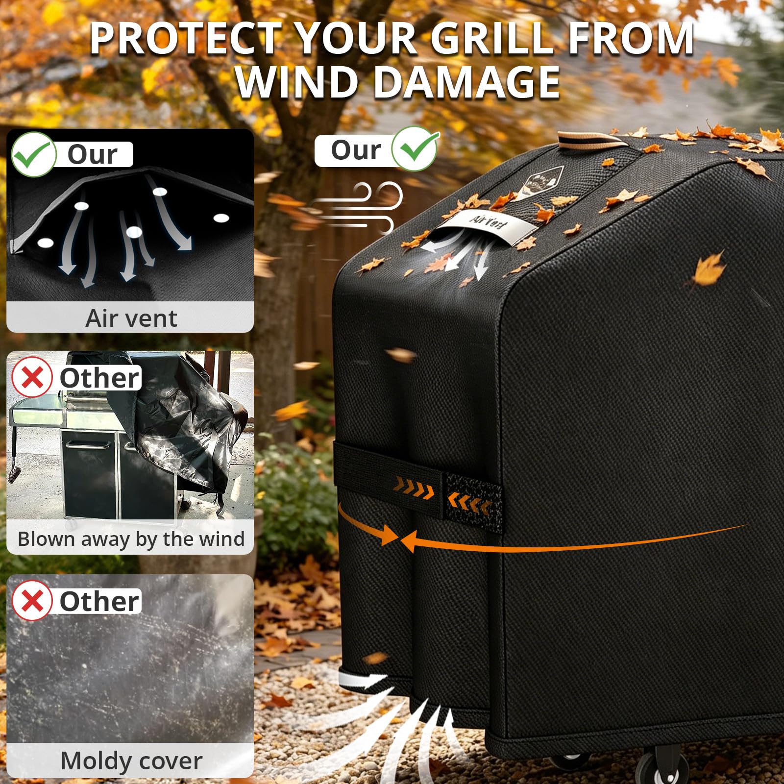 PasWith Griddle Cover for Blackstone 28 in, with griddle in use