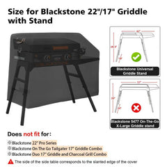 PasWith Griddle Cover on Blackstone 22 inch Griddle