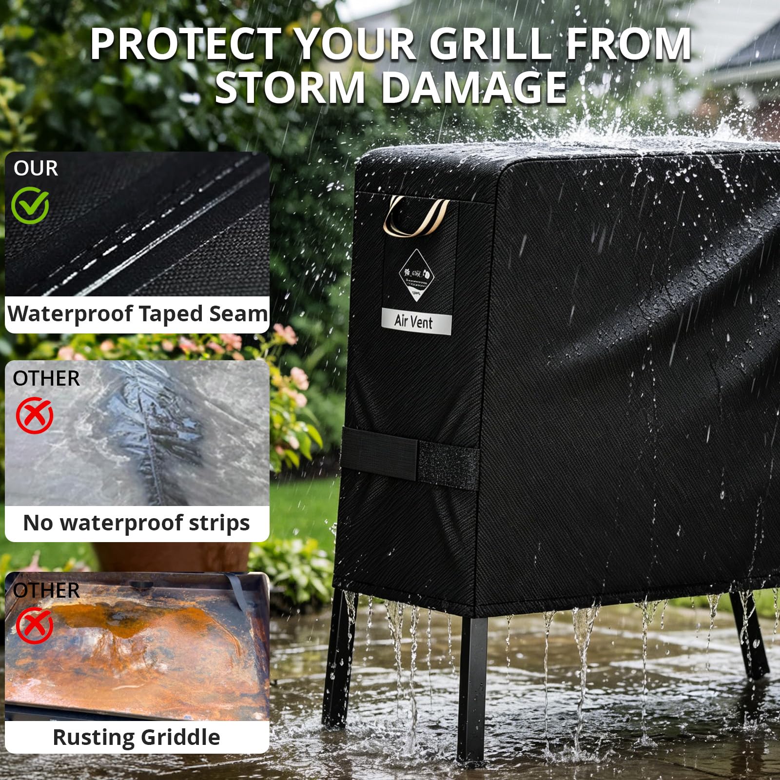 PasWith Griddle Cover with air vent open
