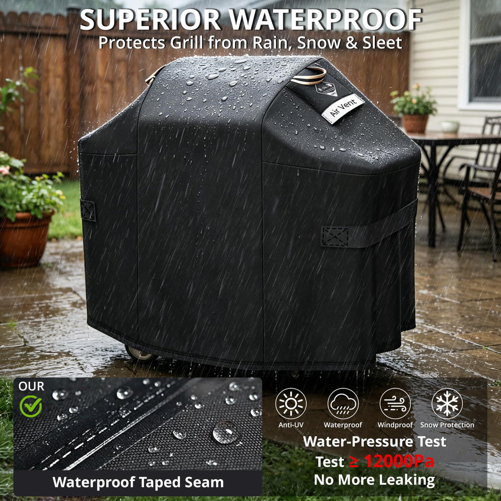 PasWith grill cover air vent for moisture escape