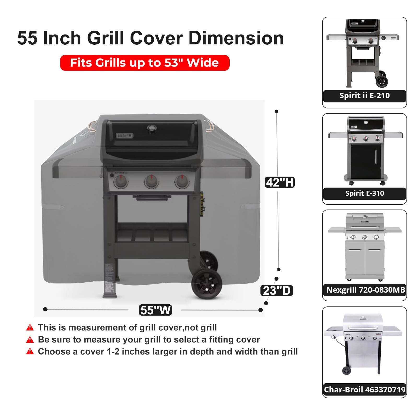 PasWith grill cover showcasing adjustable straps