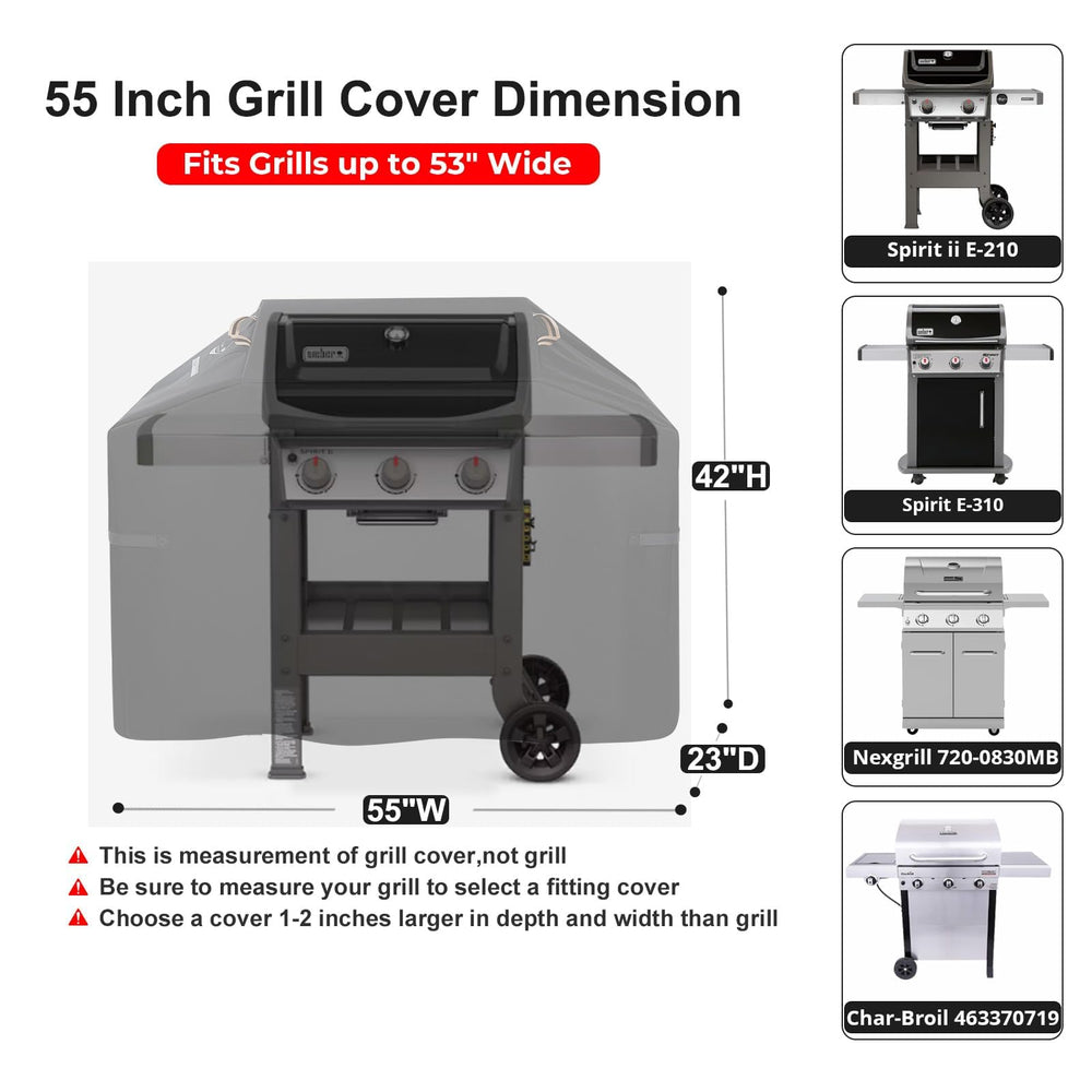 PasWith grill cover showcasing adjustable straps