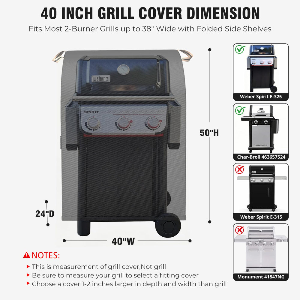 PasWith grill cover showing waterproof fabric detail