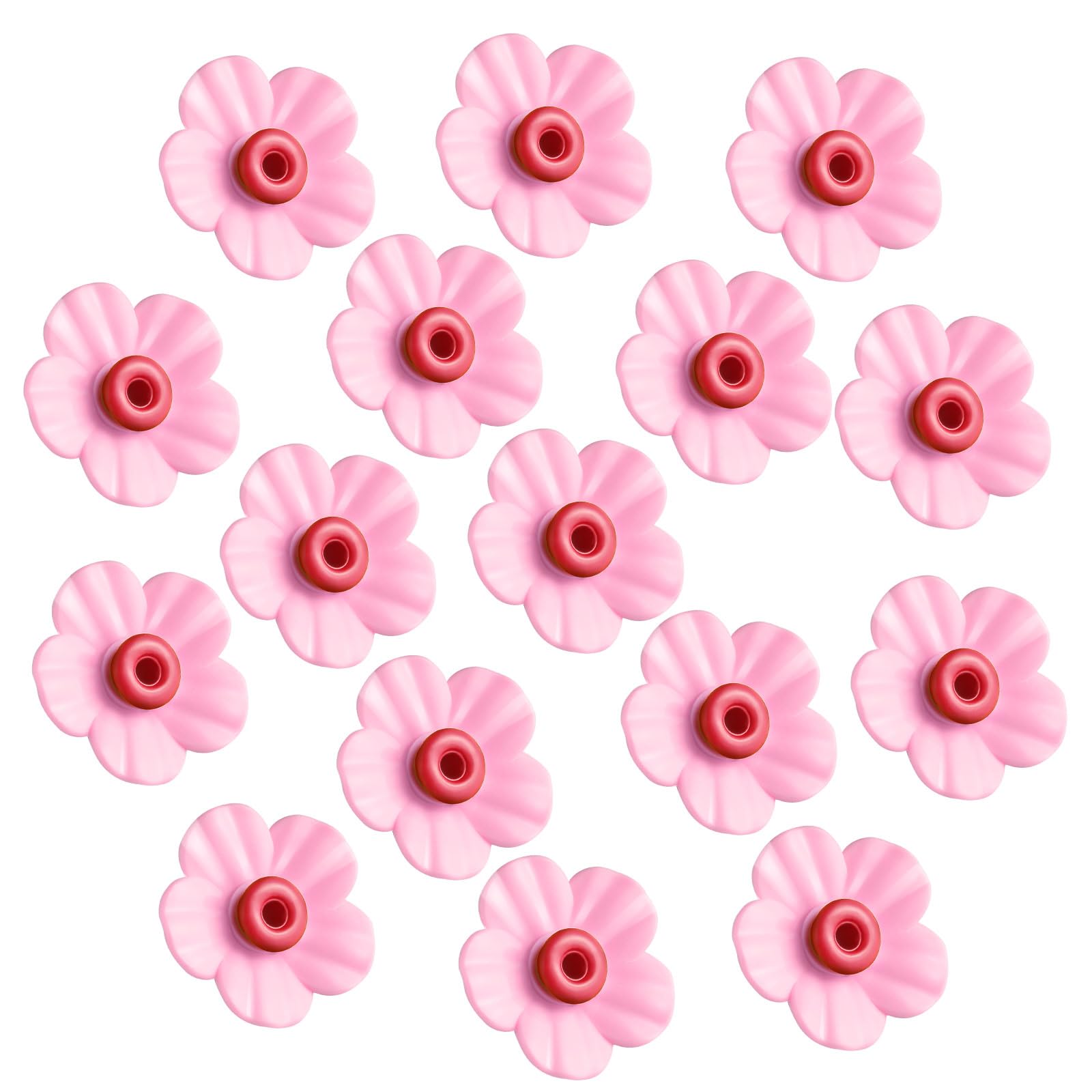 Patelai 16 Hummingbird Feeder Replacement Flowers in Pink