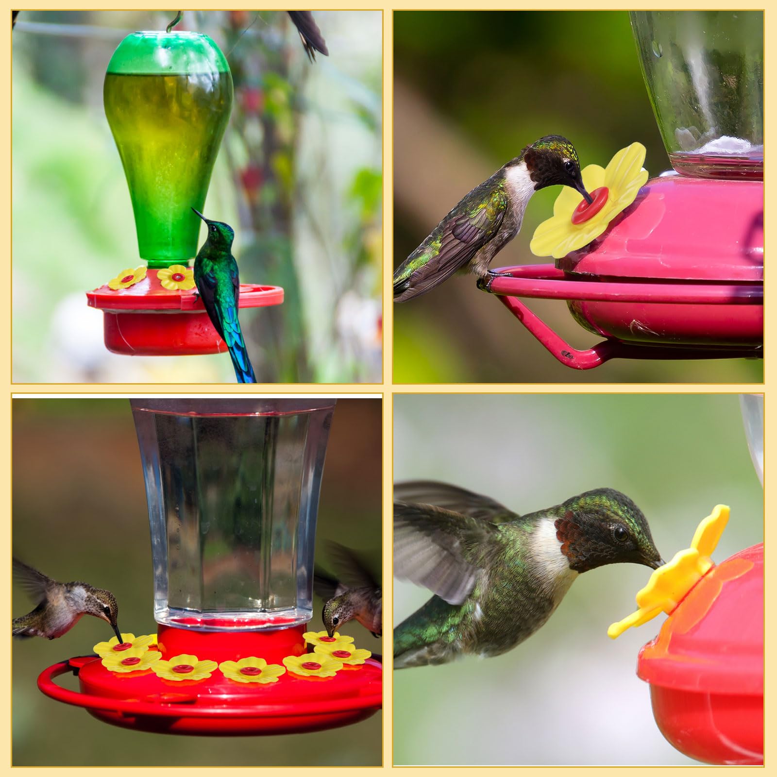 Patelai Hummingbird Feeder Replacement Flower in Use