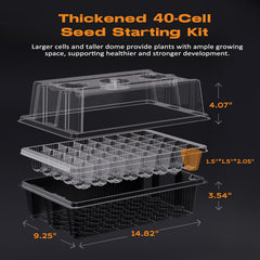 Patigrow 80-cell seed starter tray with humidity vents in use