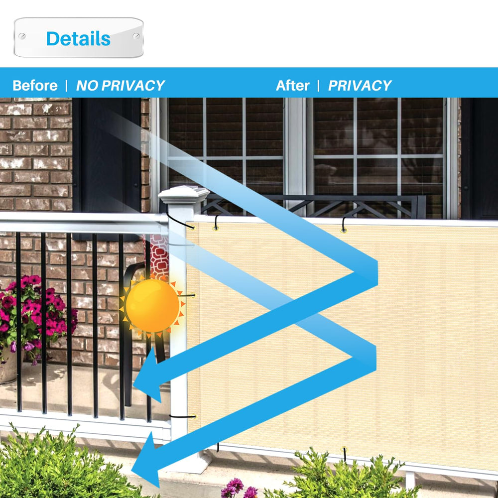 Patio Privacy Screen in backyard setting