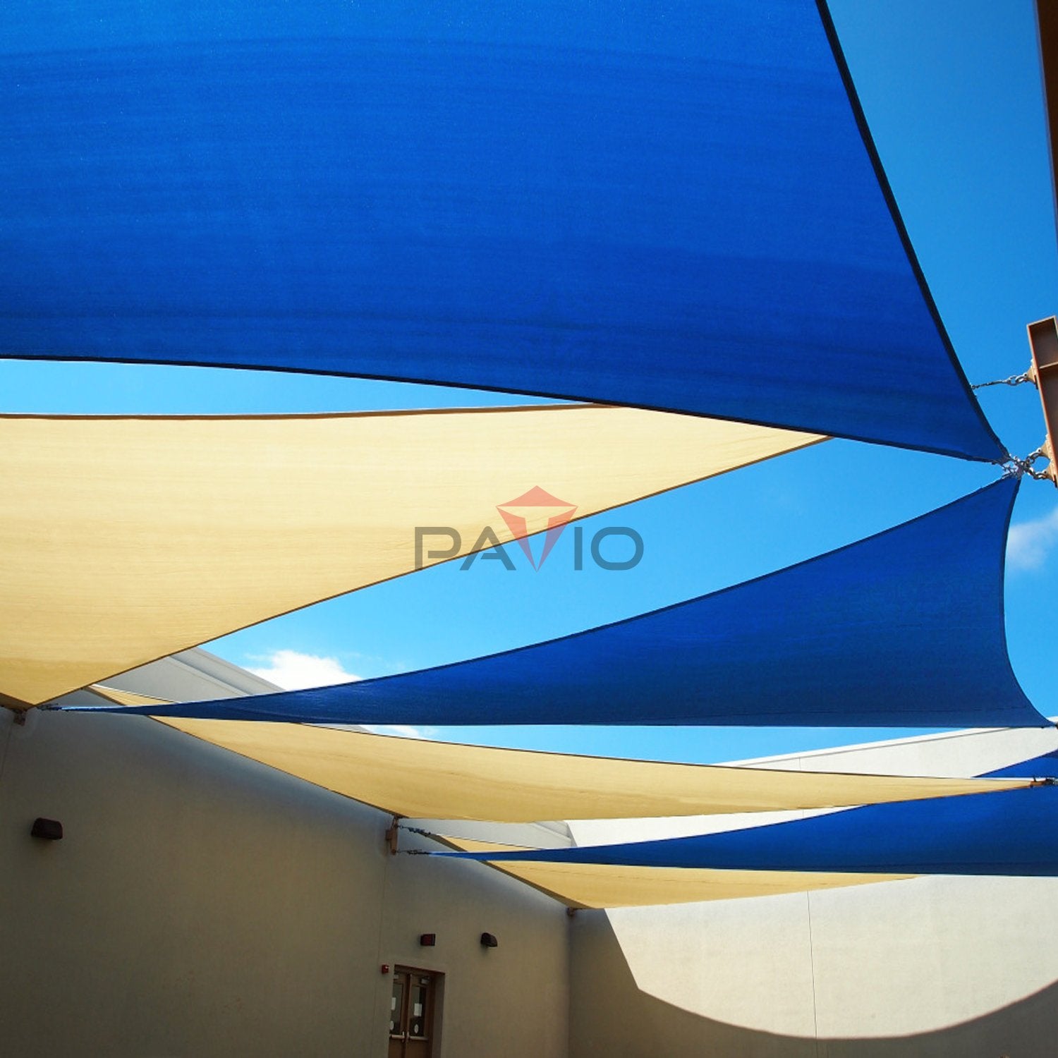 Patio Sun Shade Sail packaging with dimensions