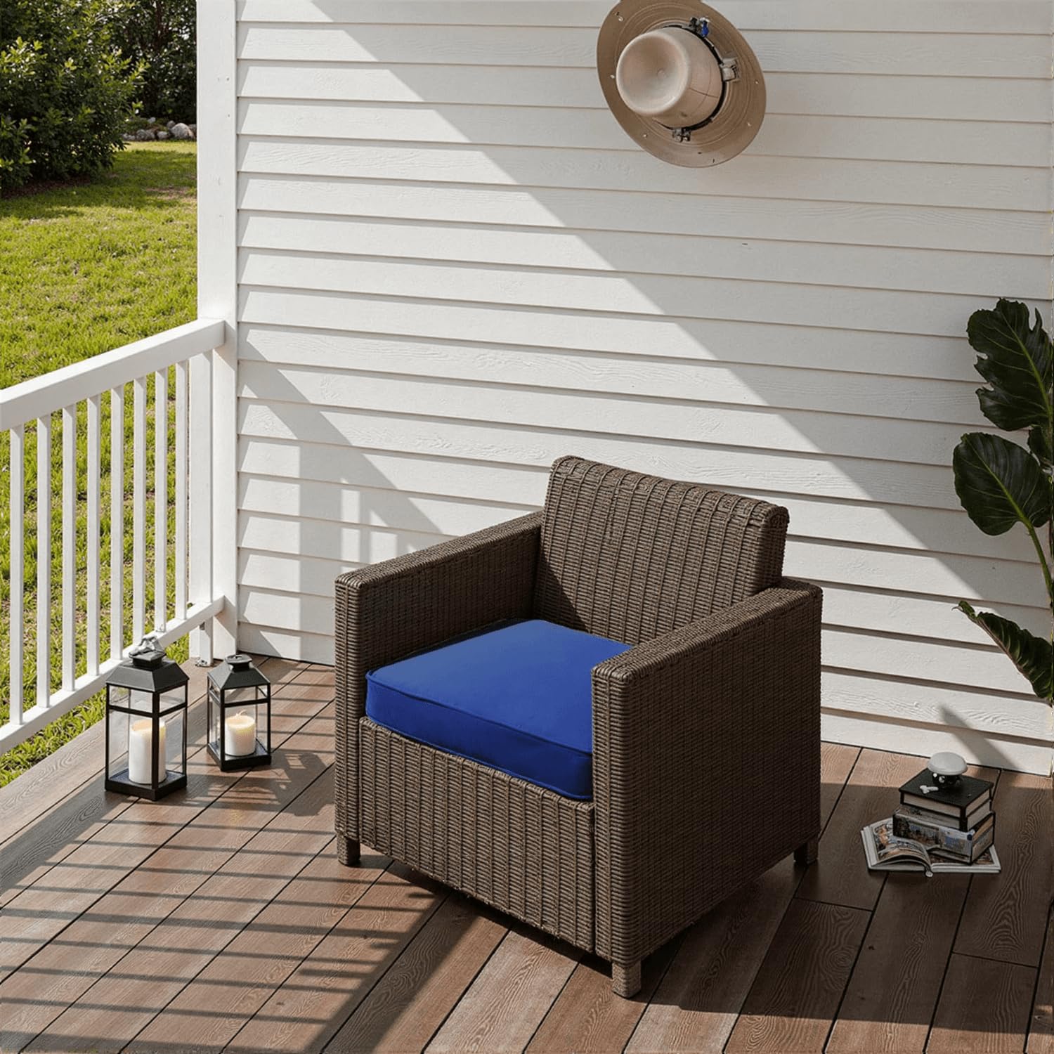 PatioGlow Outdoor Chair Cushions being carried with handles