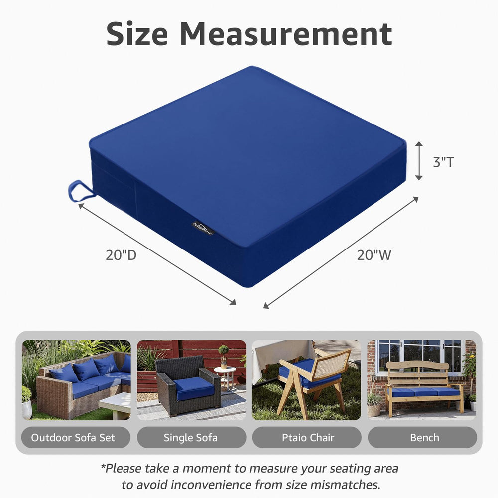 PatioGlow Outdoor Chair Cushions showing waterproof design