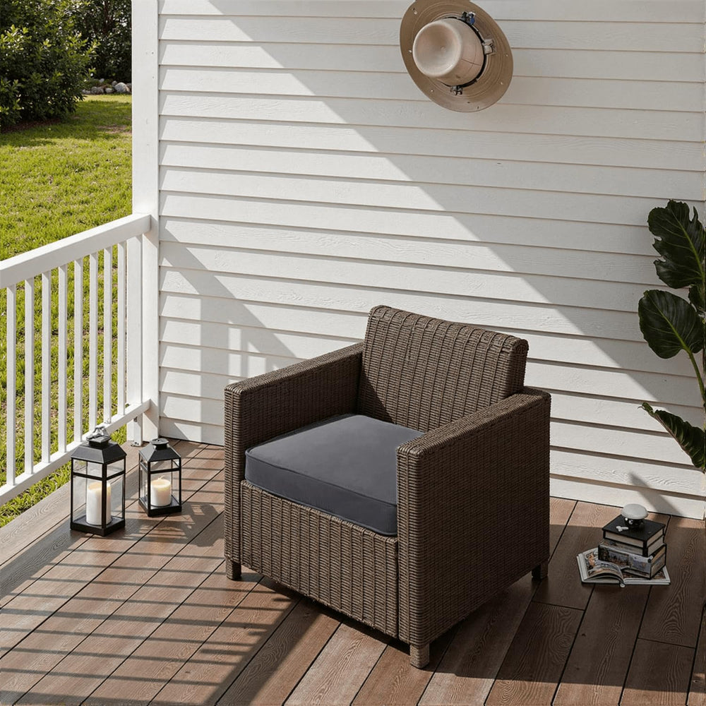 PatioGlow outdoor cushions in a garden setting
