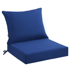 PatioGlow Outdoor Seat Cushion Set front view blue