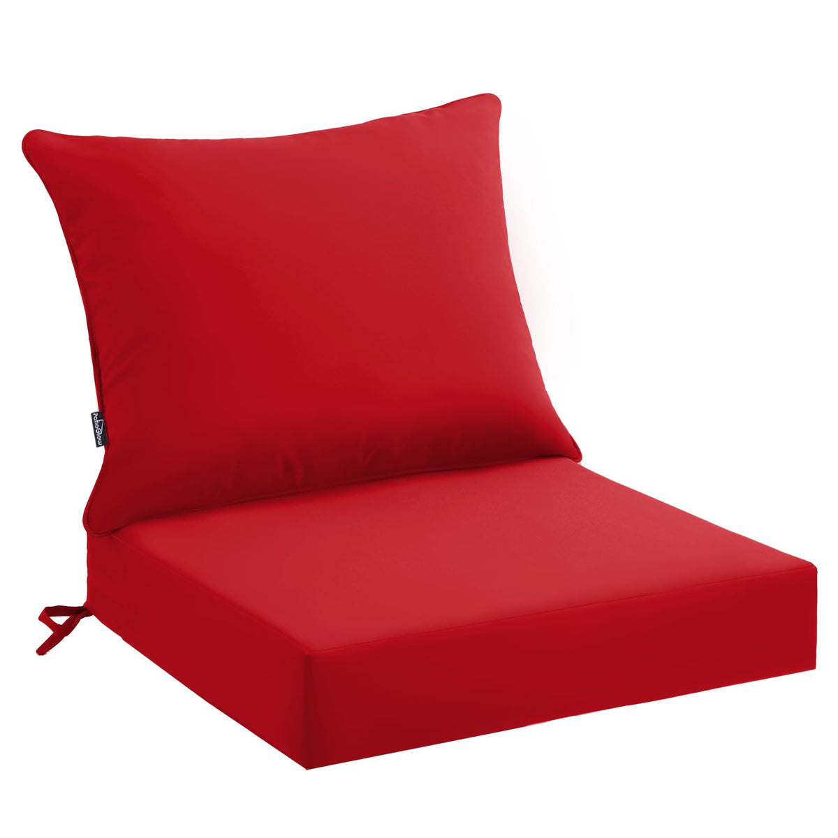 PatioGlow Outdoor Seat Cushion Set red cushion front view