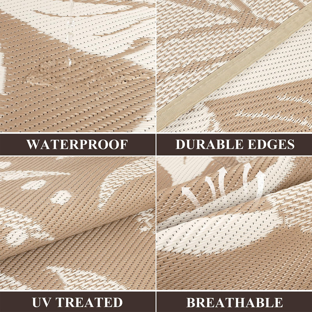 Pauwer Outdoor Rug 8x10 with carrying bag