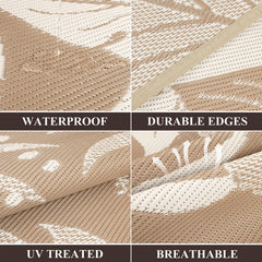 Pauwer Outdoor Rug 8x10 with carrying bag