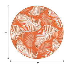 Pauwer outdoor rug showing reversible leaf pattern