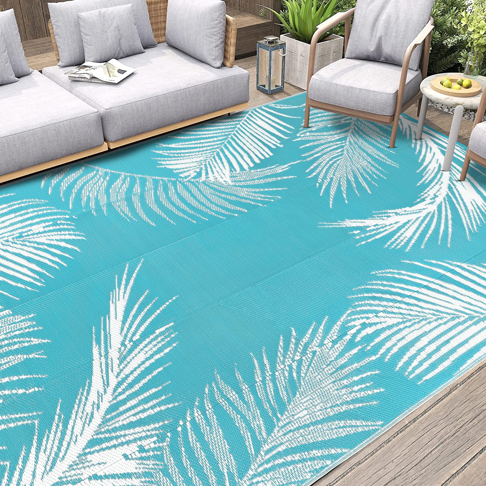 Pauwer outdoor rug with carrying bag
