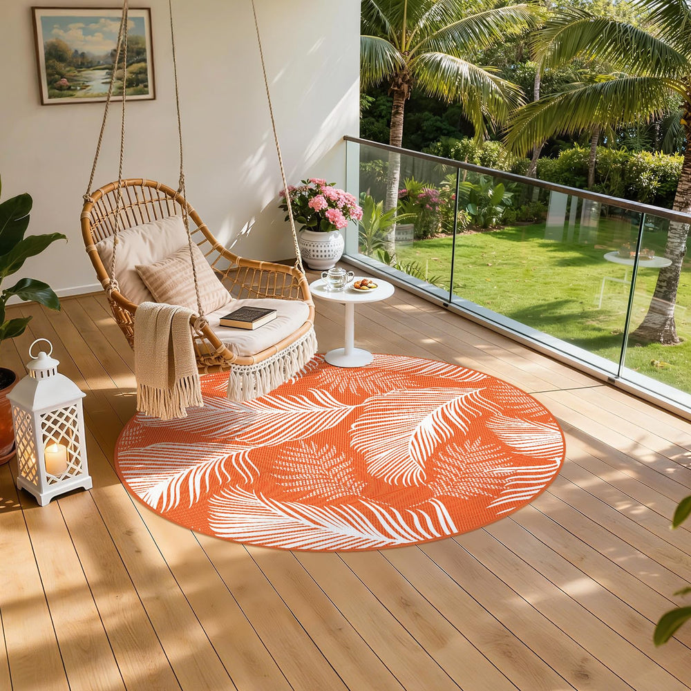Pauwer Waterproof Outdoor Rug rolled up for storage