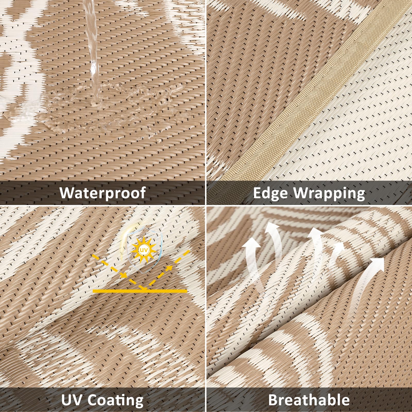 Pauwer Waterproof Rug with carrying bag for easy transport