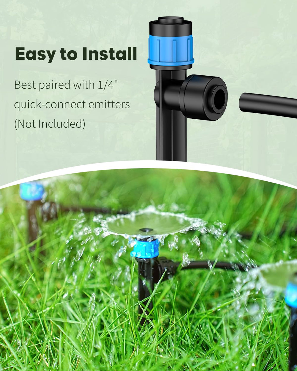 Pawfly 200FT black PE drip irrigation tubing on display