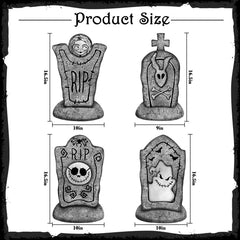 Pawliss Halloween tombstone with comical character design, outdoor setup