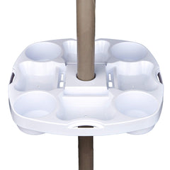 PayandPack Umbrella Table Tray front view in white