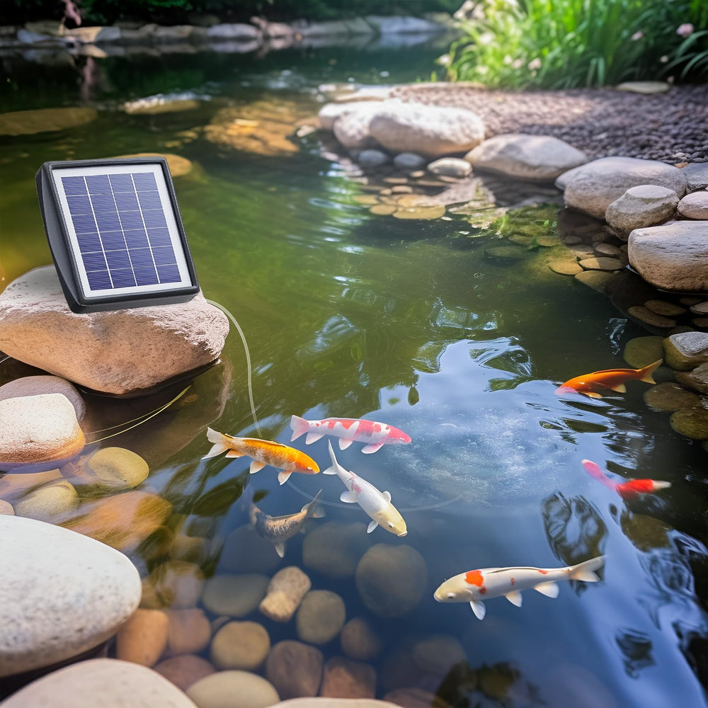 PChero Solar Pond Aerator showing battery compartment