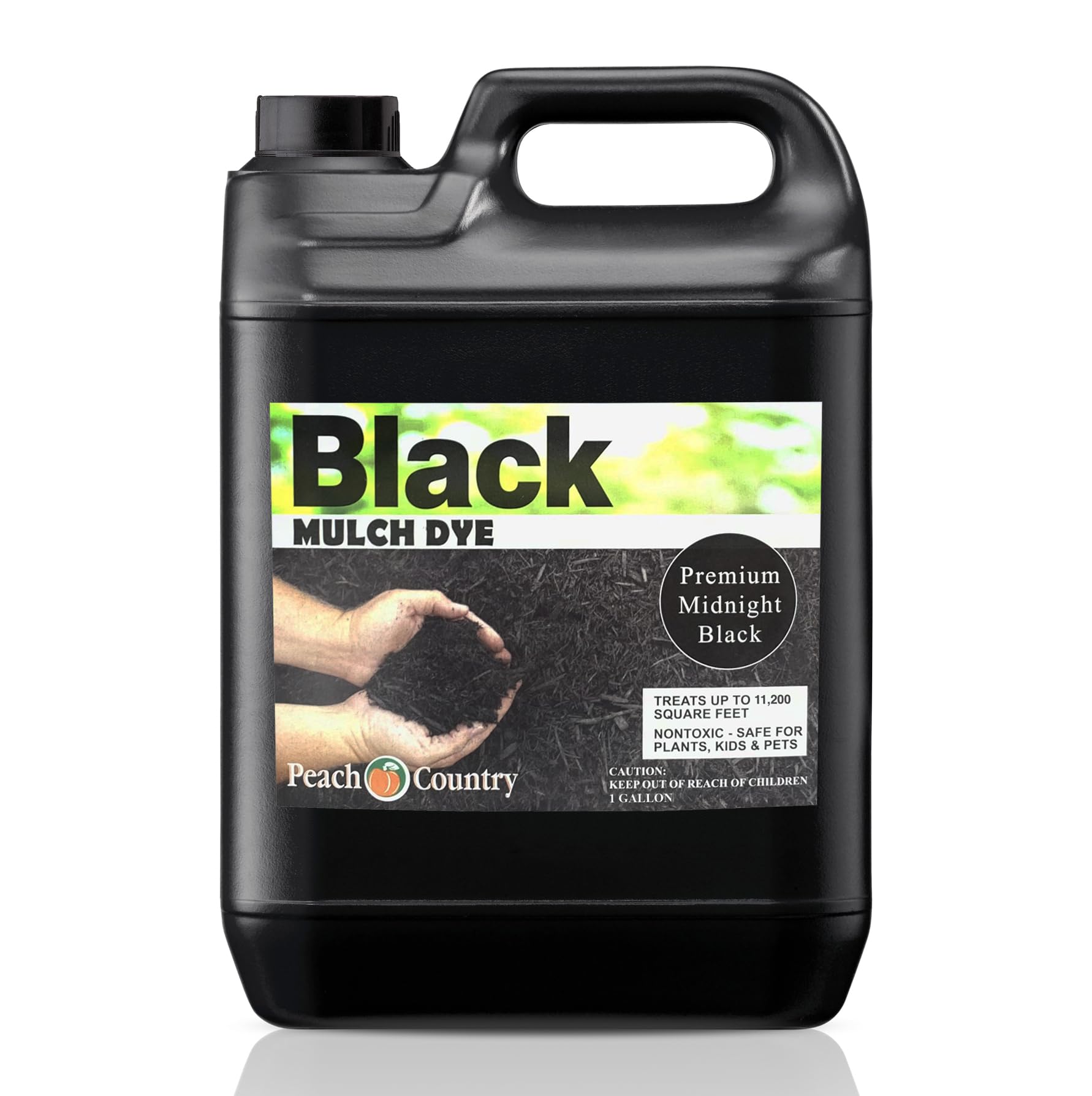 Peach Country Black Mulch Color Concentrate 1 Gallon bottle front view