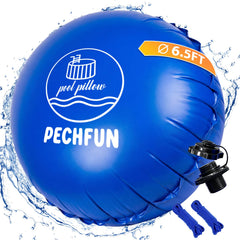 Pechfun 6.5 FT pool pillow blue model front view