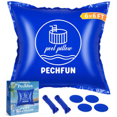 Pechfun 6x6 FT Pool Pillow blue model front view