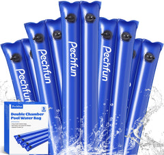 Pechfun 8.5 FT Double Chamber Pool Water Bags in blue, front view