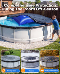 Pechfun Pool Pillow in use under pool cover