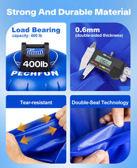 Pechfun pool pillow in winter setting with snow