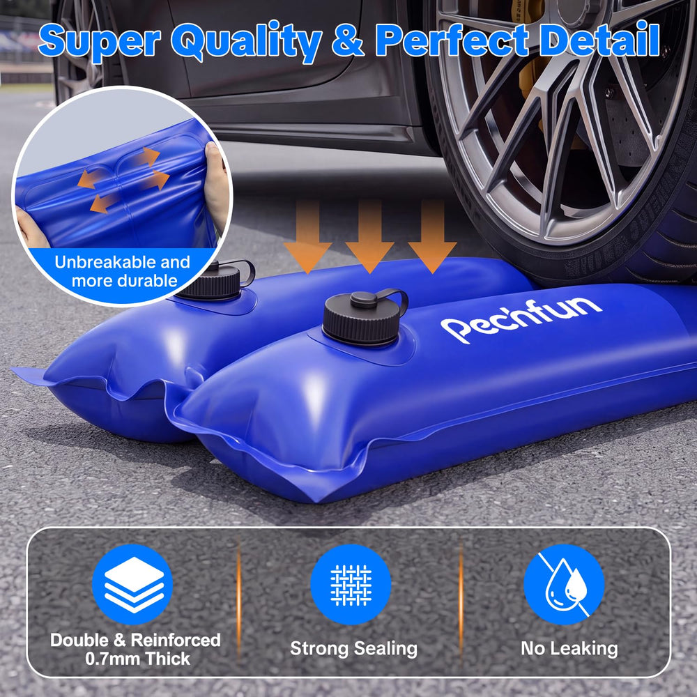 Pechfun pool water bags showing wide-opening screw cap