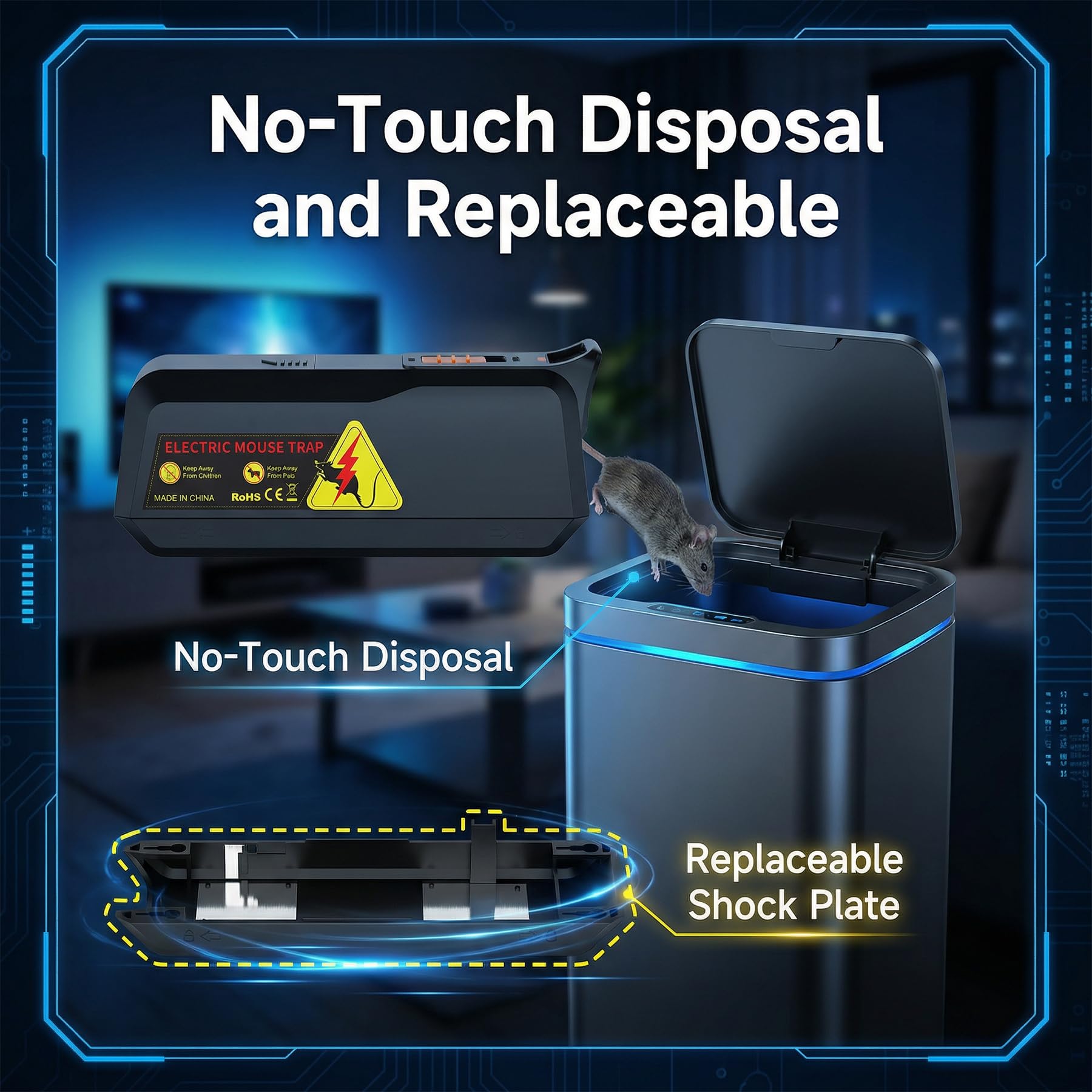 Peepst Electric Mouse Trap with USB power cable