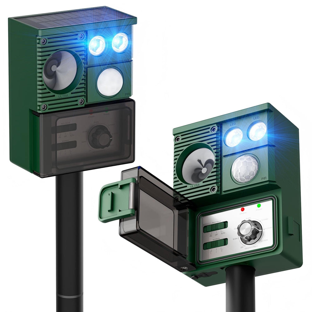 Peepst Solar Animal Repeller front view in green