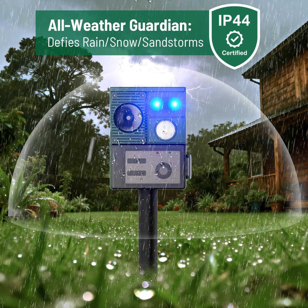 Peepst Solar Animal Repeller with USB-C charging port