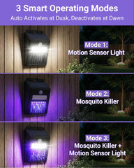 Peepst Solar Bug Zapper Outdoor mounted on a wall