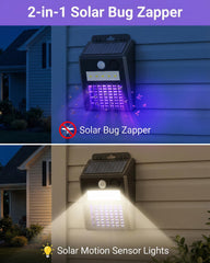 Peepst Solar Bug Zapper Outdoor side view showing motion sensor