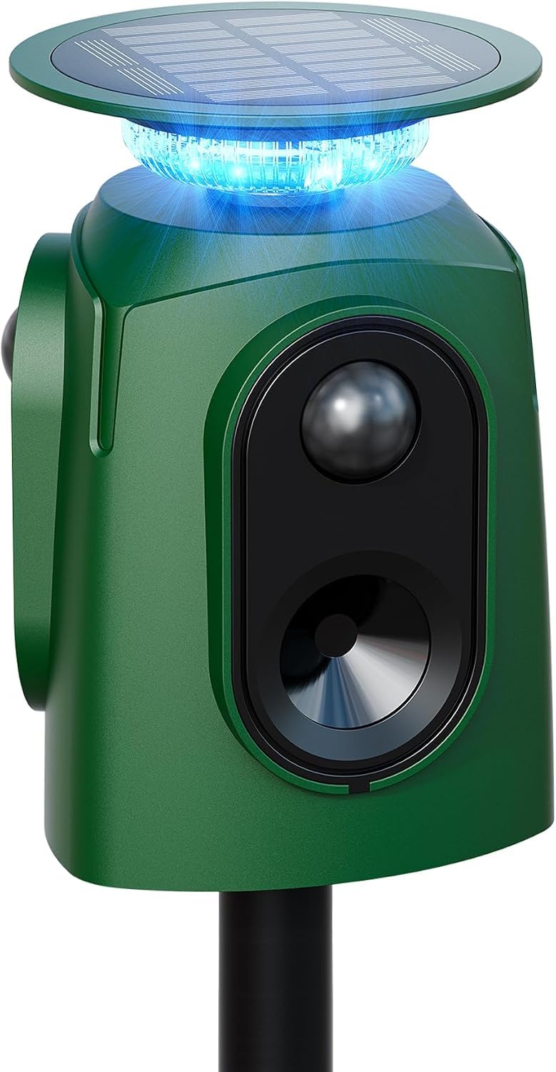 Peepst Solar Powered Cat Repellent AR52 green model front view