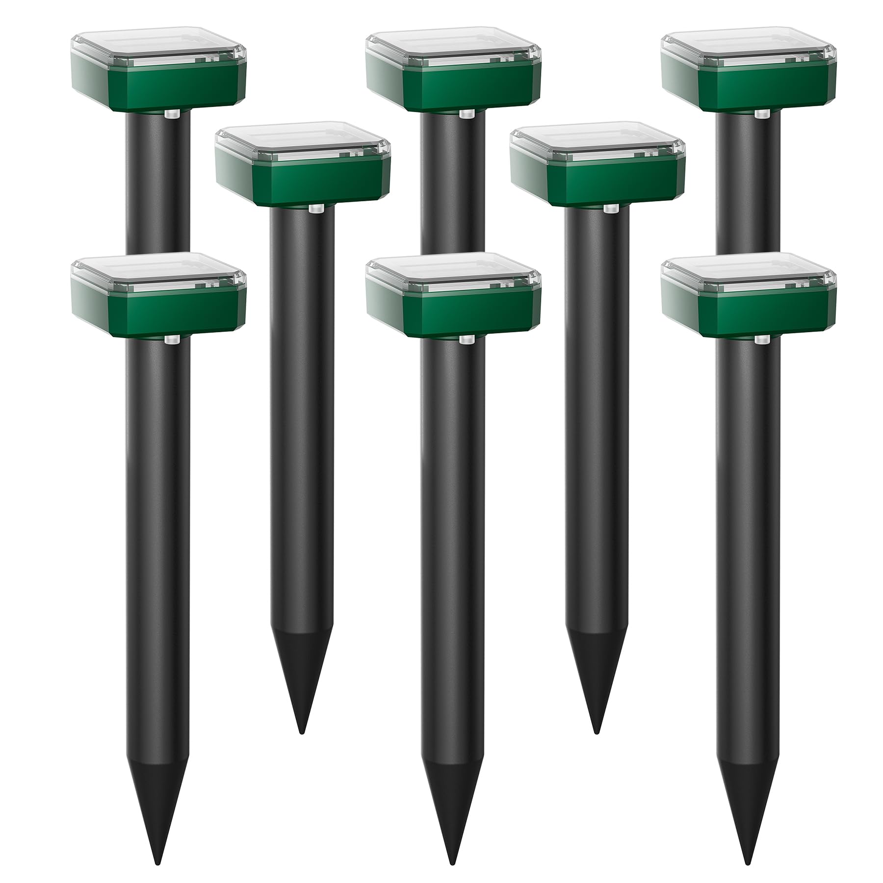 Peepst Solar Powered Mole Repeller front view, Jade colour