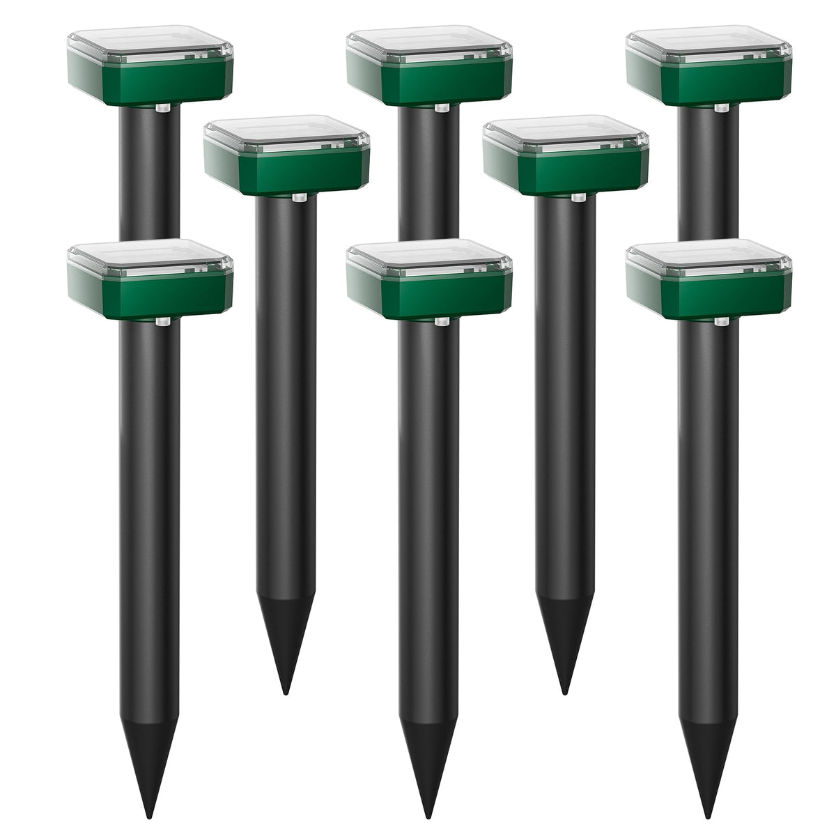 Peepst Solar Powered Mole Repeller front view, Jade colour
